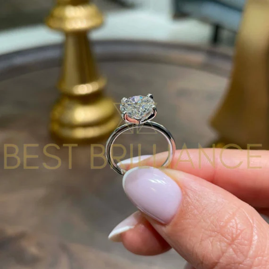 Dainty Beauty 2 Ct Single Real Diamond Promise Ring Color E Vs2