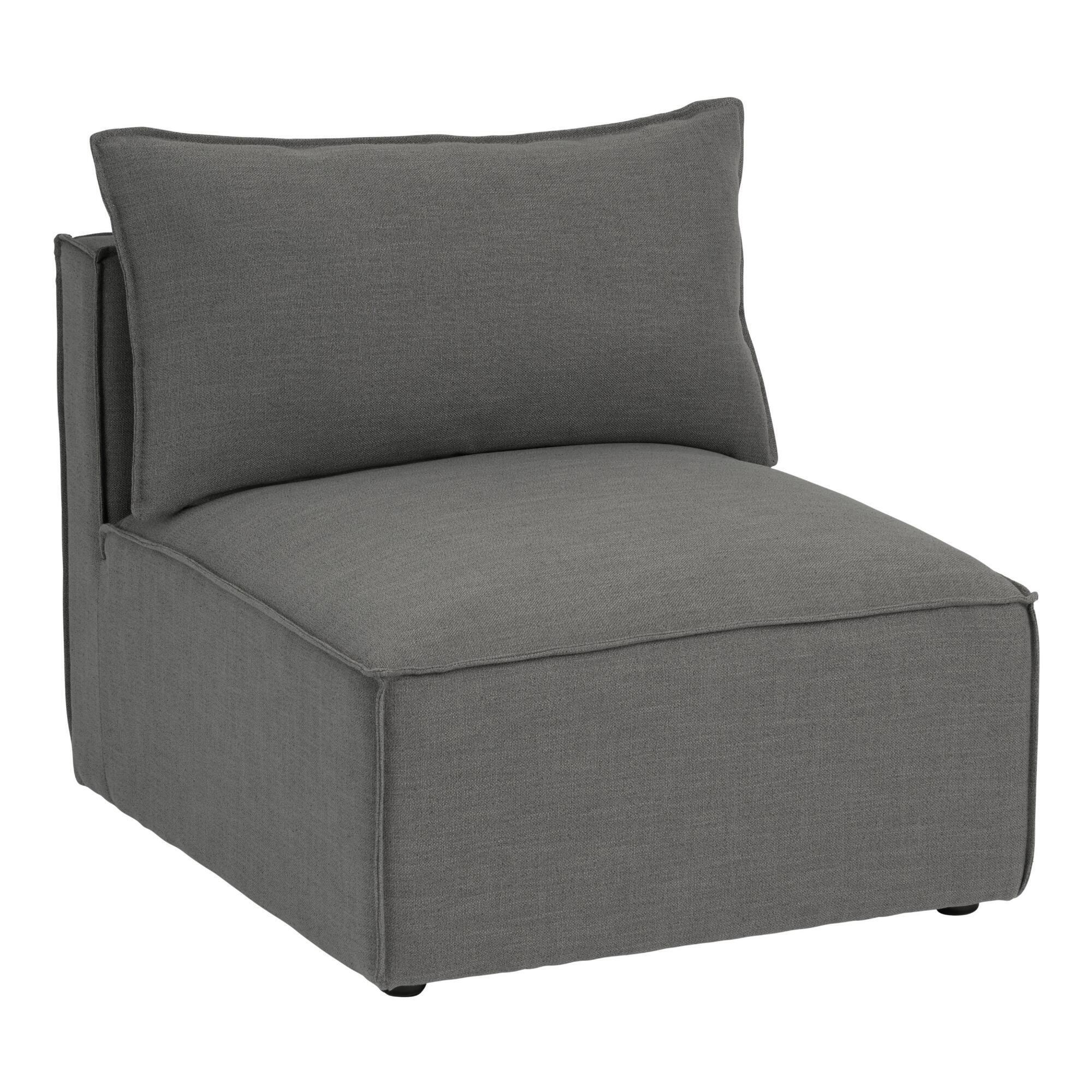 Gray Tyson Modular Sectional Armless Chair - Polyester by World Market