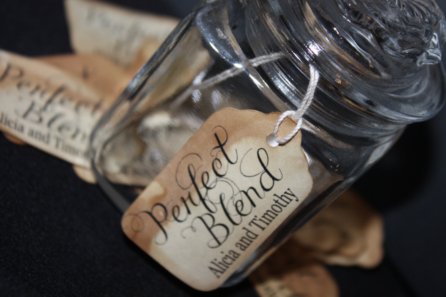 Perfect Blend 100 Small 2 Personalized Favor Tag Thank You