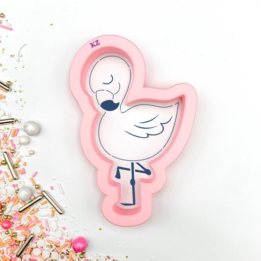 Fast Shipping Flamingo Cutter/Stencil, Birthday Cookie Stencil, Cutter