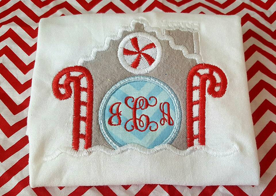 Monogrammed Gingerbread House