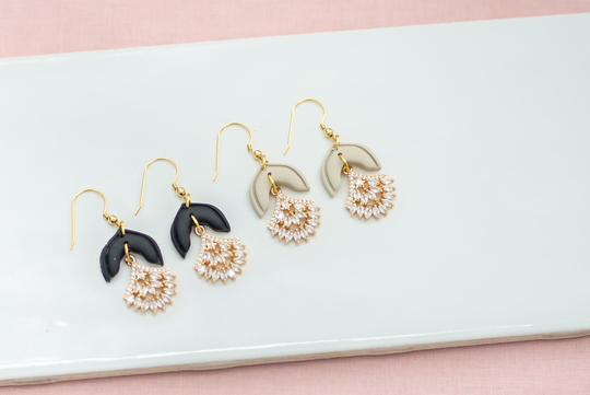 Cubic Zirconia Multi-Gem Earrings | Clay & Black Valentines Day Gift