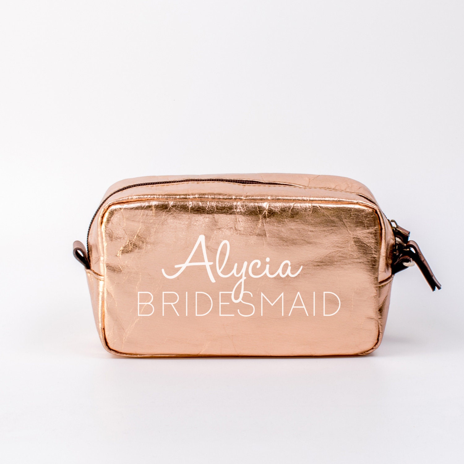 Personalized Bridesmaid Makeup Bags, Custom Wedding Party Cosmetic Bridal Gifts, Gift, Moh Gift