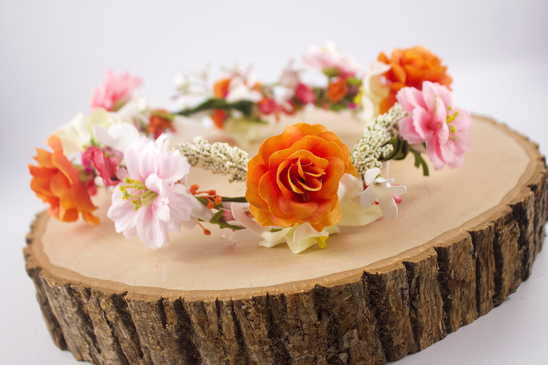 Custom Lesbian Pride Silk Flower Crown Wreath