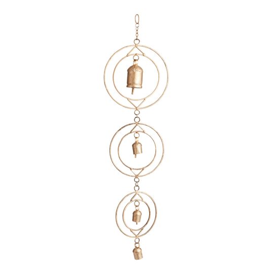 Gold Metal Circles and Bells Wind Chime by World Market