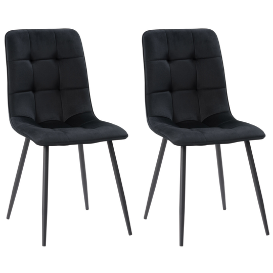 CorLiving Nash Contemporary/Modern Polyester/Polyester Blend Upholstered Dining Side Chair (Composite Frame) in Black | DDW-300-C