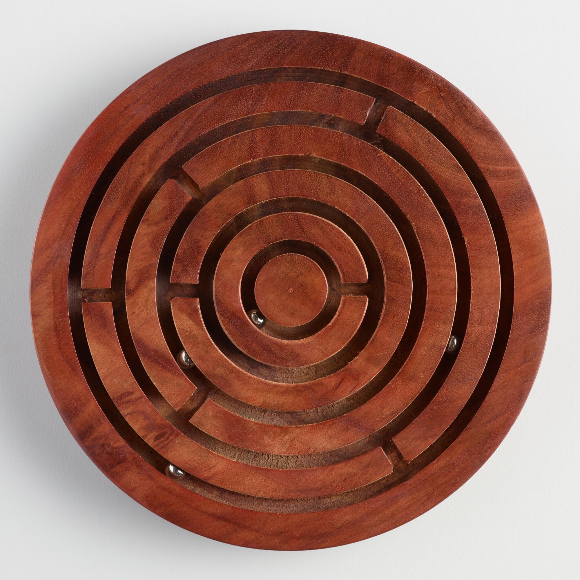Wood Labyrinth Game: Brown by World Market