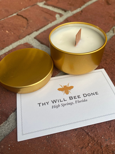 Set Of 10 Wedding Favors, Bulk Wholesale No Label Soy Candles, Private 2Oz Tin Honey Scented Party Favors