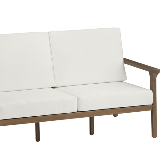 Sunbrella Zaragoza Outdoor Patio Bench Cushion Covers: Natural - Acrylic by World Market