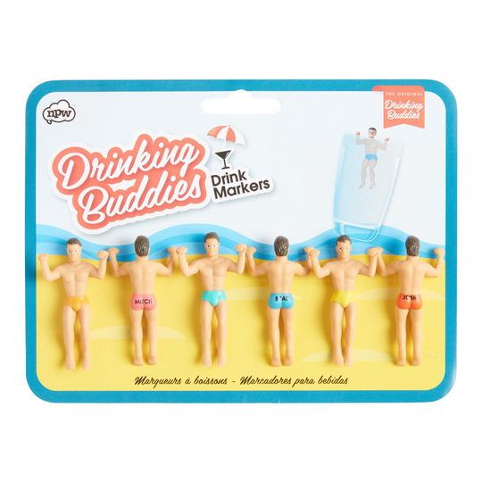 Drinking Buddies Glass Markers 6 Pack by World Market