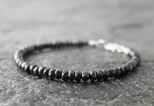 Dark Purple Sugilite Bracelet With Sterling Silver Or Gold Filled Accents, Natural Faceted Rondelles, Custom Size, Made To Order