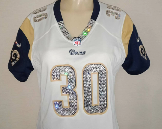 Los Angeles Football Rams Custom Crystal Bling Service. | Jersey Is A Display Jersey Not Included Read Description
