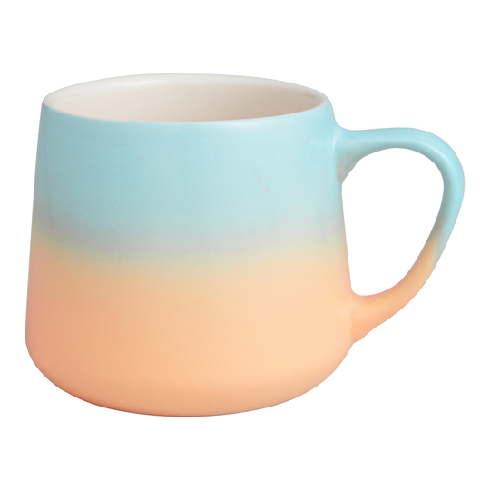 Blue And Orange Pastel Ombre Glazed Mug - Stoneware by World Market