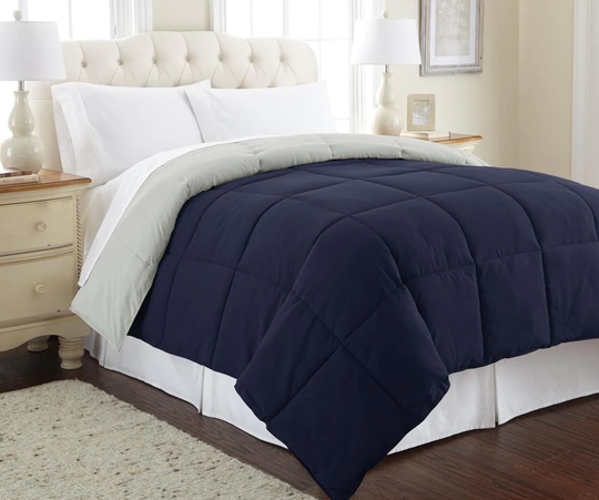 Amrapur Overseas Reversible down alternative comforter Multi Abstract Reversible Twin Comforter (Blend with Polyester Fill) | 2DWNCMFG-ESL-TN