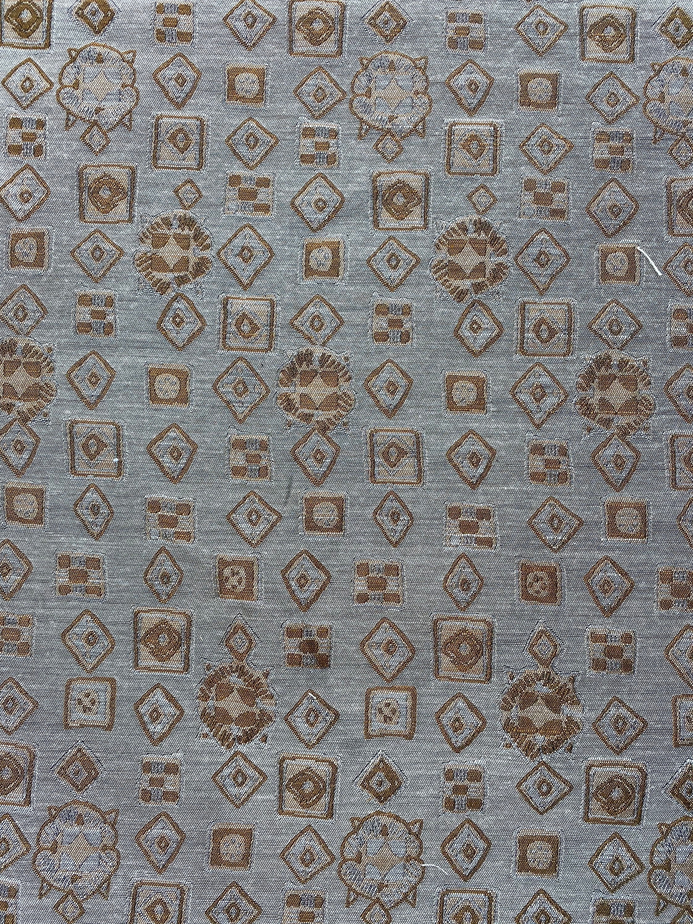 Unusual Silk Blend Graphics Print Fabric