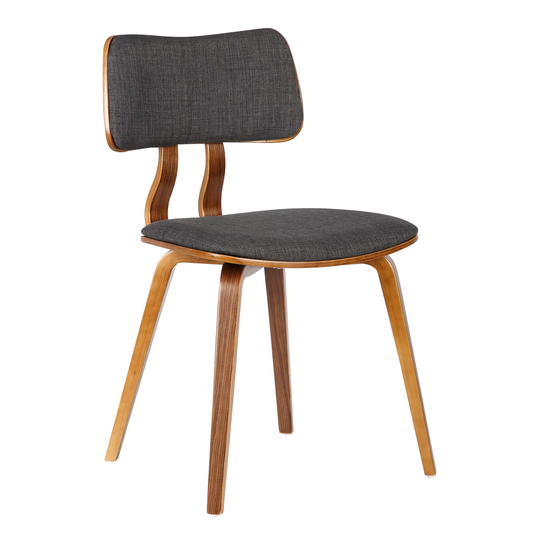 Armen Living Jaguar Contemporary/Modern Polyester/Polyester Blend Upholstered Side Chair (Wood Frame) in Black | LCJASIWACH