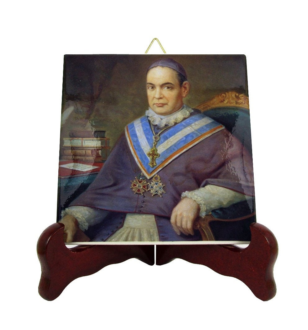 Saint Anthony Mary Claret - Icon On Tile Catholic Saints Art Claretians St Spanish Saints