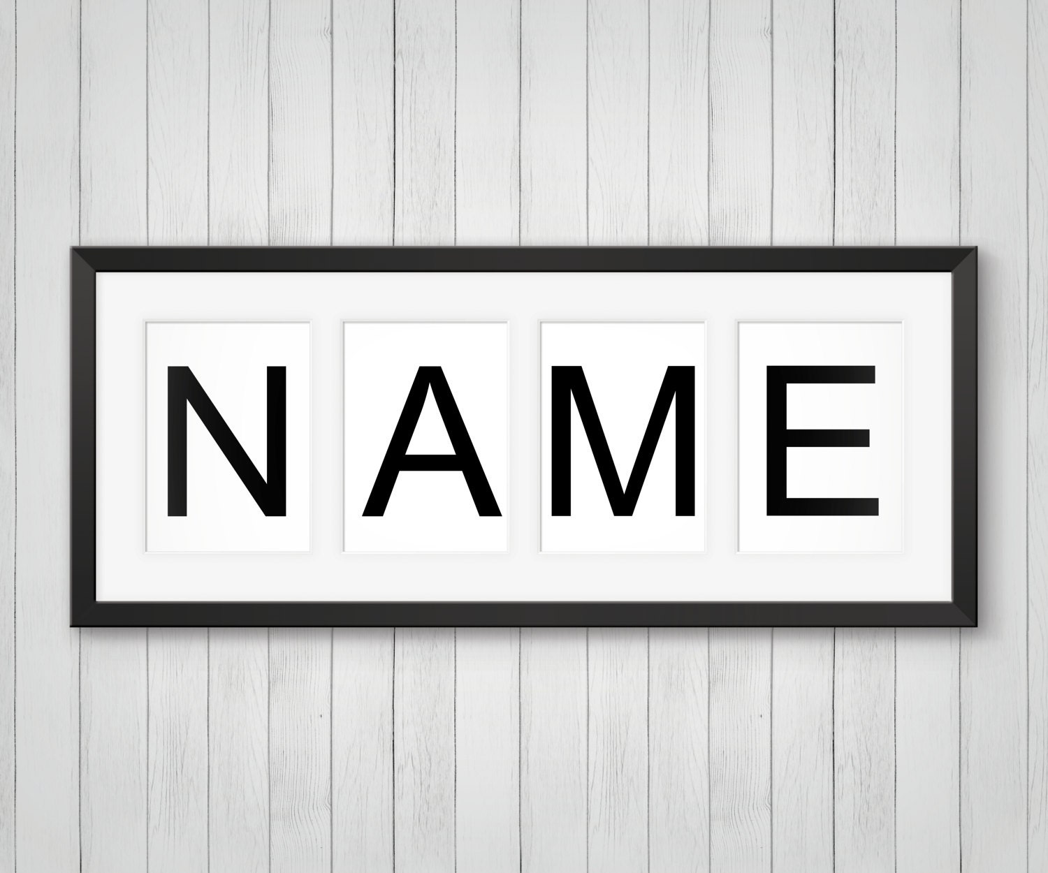Custom Name Print - Personalized Sign Kids Room Decor Birthday Gift Character 4x6, 5x7, 8x10