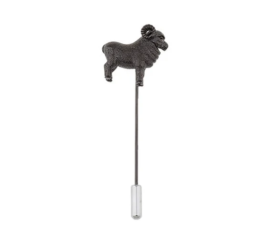 Ram Stick Pin 3D Design Gunmetal Sheep Great Detailed