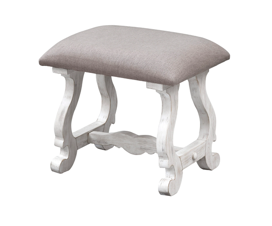 Coast to Coast Orchard Park Casual Orchard Park White Polyester/Polyester Blend Rectangle Ottoman | 40313