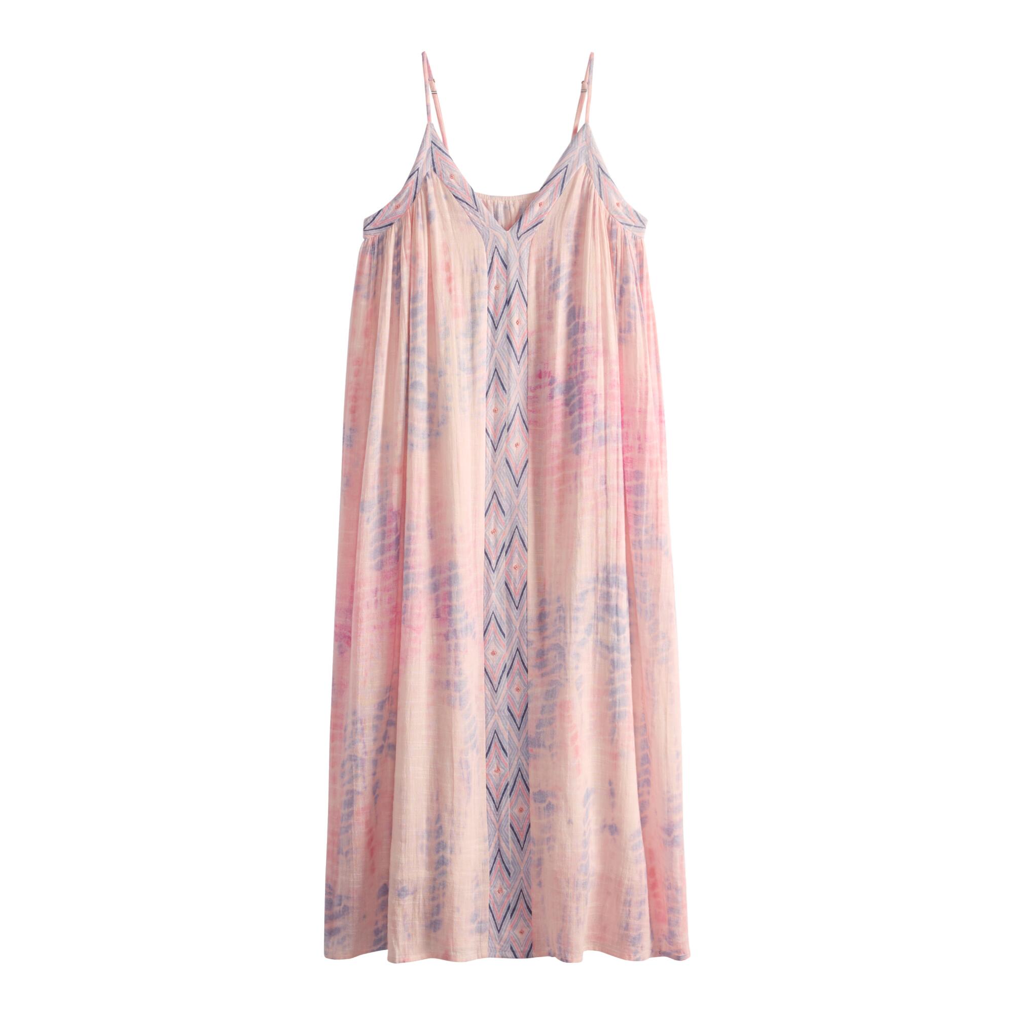 Pastel Cotton Candy Tie Dye Dress: Blue/Pink - Large by World Market