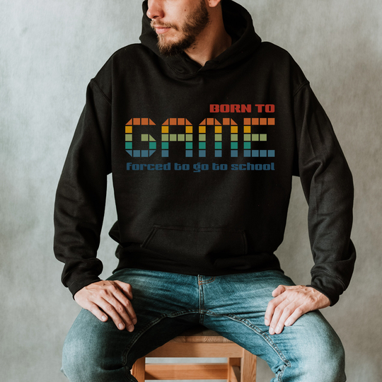 Born To Game Forced Go School, Gamer Shirt, Gift For Teen Boys, Gifts For Gamer, Christmas Men & Teens