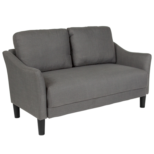 Flash Furniture Asti Modern Dark Gray Fabric Polyester/Blend Loveseat | 889142500148