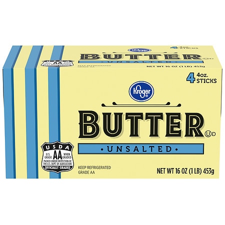 Kroger Unsalted Butter, Sticks - 16.0 oz