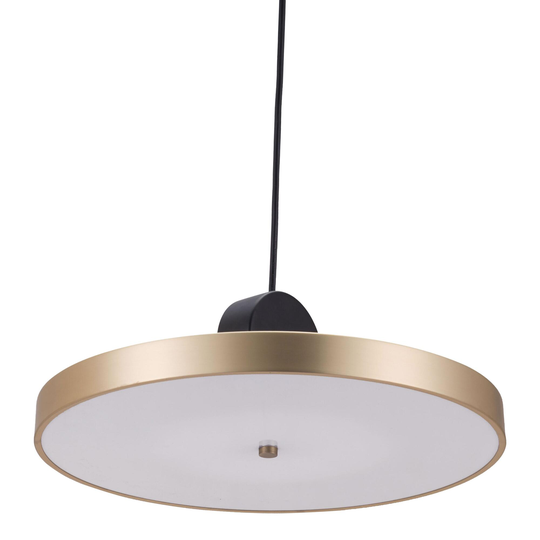 Gold and Black Metal Disk Franklin Pendant Lamp by World Market