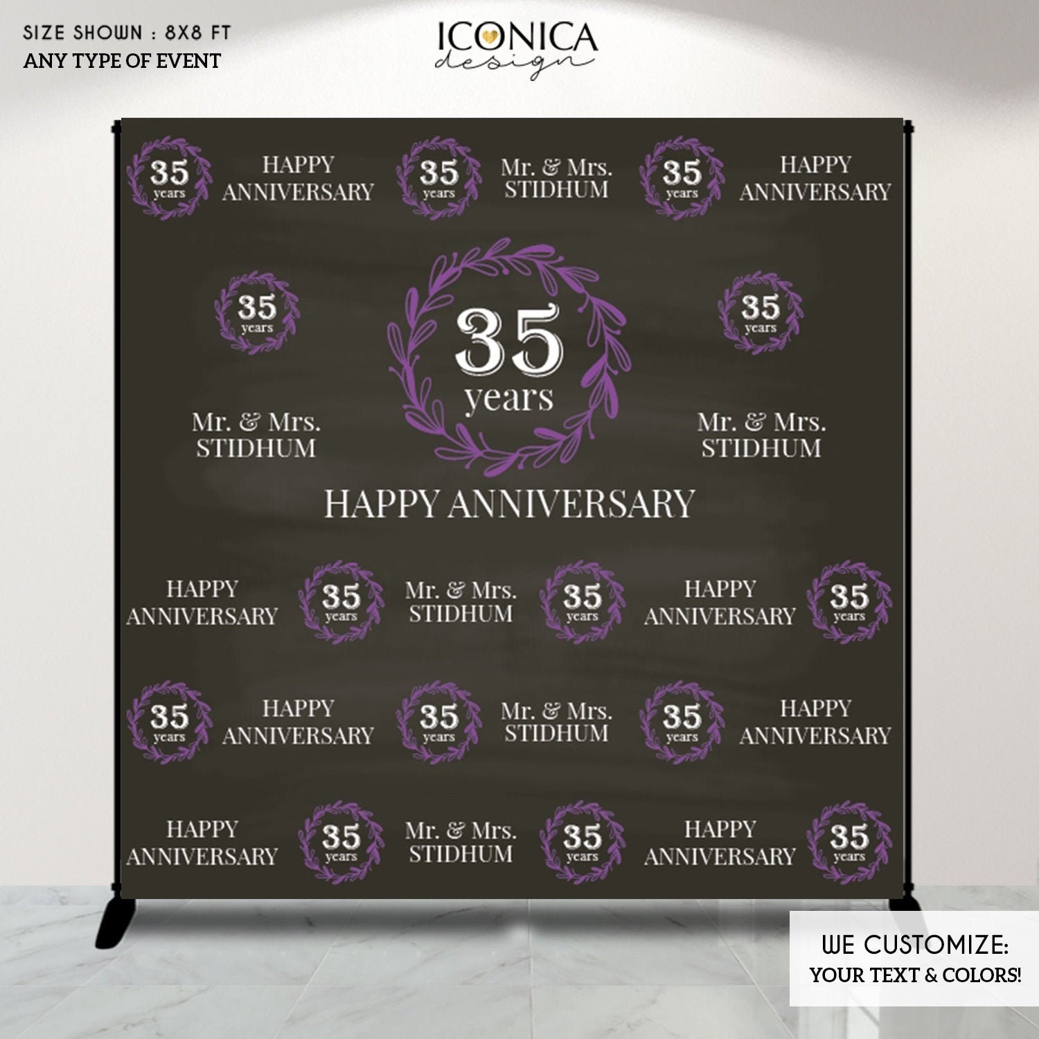 Wedding Anniversary Photo Backdrop, Party Decor, We Still Do, Anniversary Celebration Decor, Any Years Ban0002