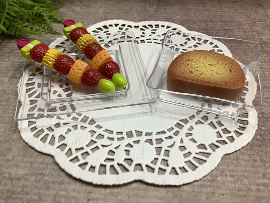 American Girl 18" Doll Food Replacement Of Tropical Fruit Kabobs & Garlic Toast~Authentic~Kabobs From Campus Cart~Bonus Item~Retired