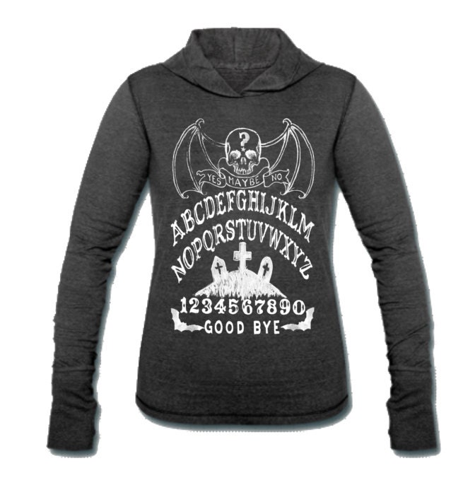 Mystery Skull Ouija Tri-Blend Long Sleeve Hoodie