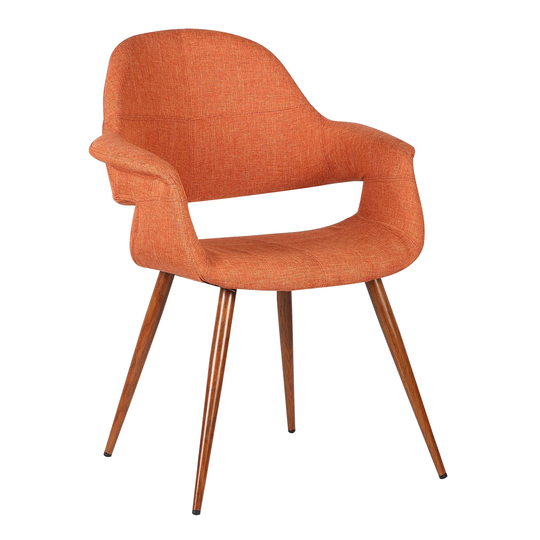 Armen Living Phoebe Contemporary/Modern Polyester/Polyester Blend Upholstered Arm Chair (Wood Frame) in Orange | LCPHSIWAOR