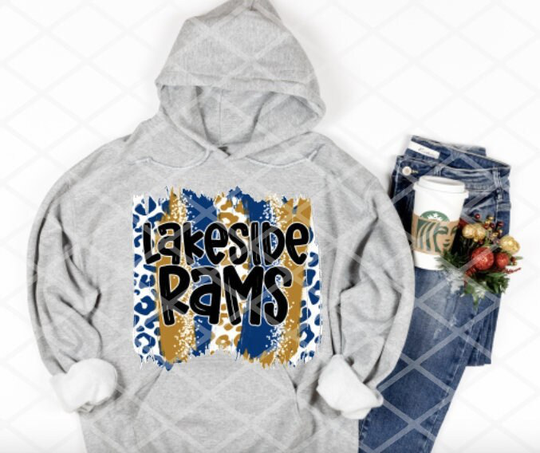 Htv, Lakeside Rams Brushstroke, School Spirit, Ready To Press Transfer