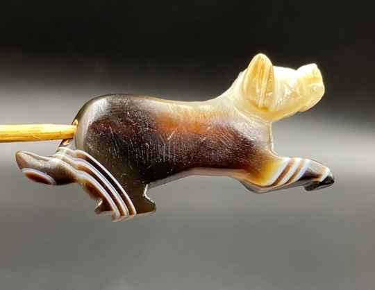 Ancient South East Asian Pagan Period Burma Amulet Tiger Figure As Bead Pendant