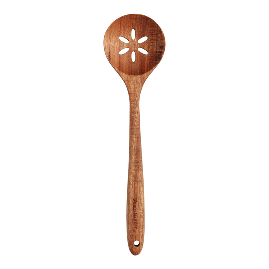 Acacia Wood Slotted Cooking Spoon: Brown by World Market