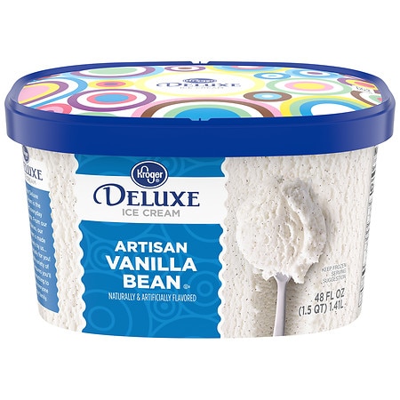 Kroger Deluxe Artisan Vanilla Bean Ice Cream - 48.0 fl oz