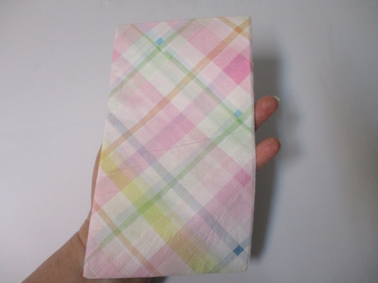 2-Easter Plaid Guest Towel Decoupage Napkins-Easter Decoupage Napkins-Spring Napkins