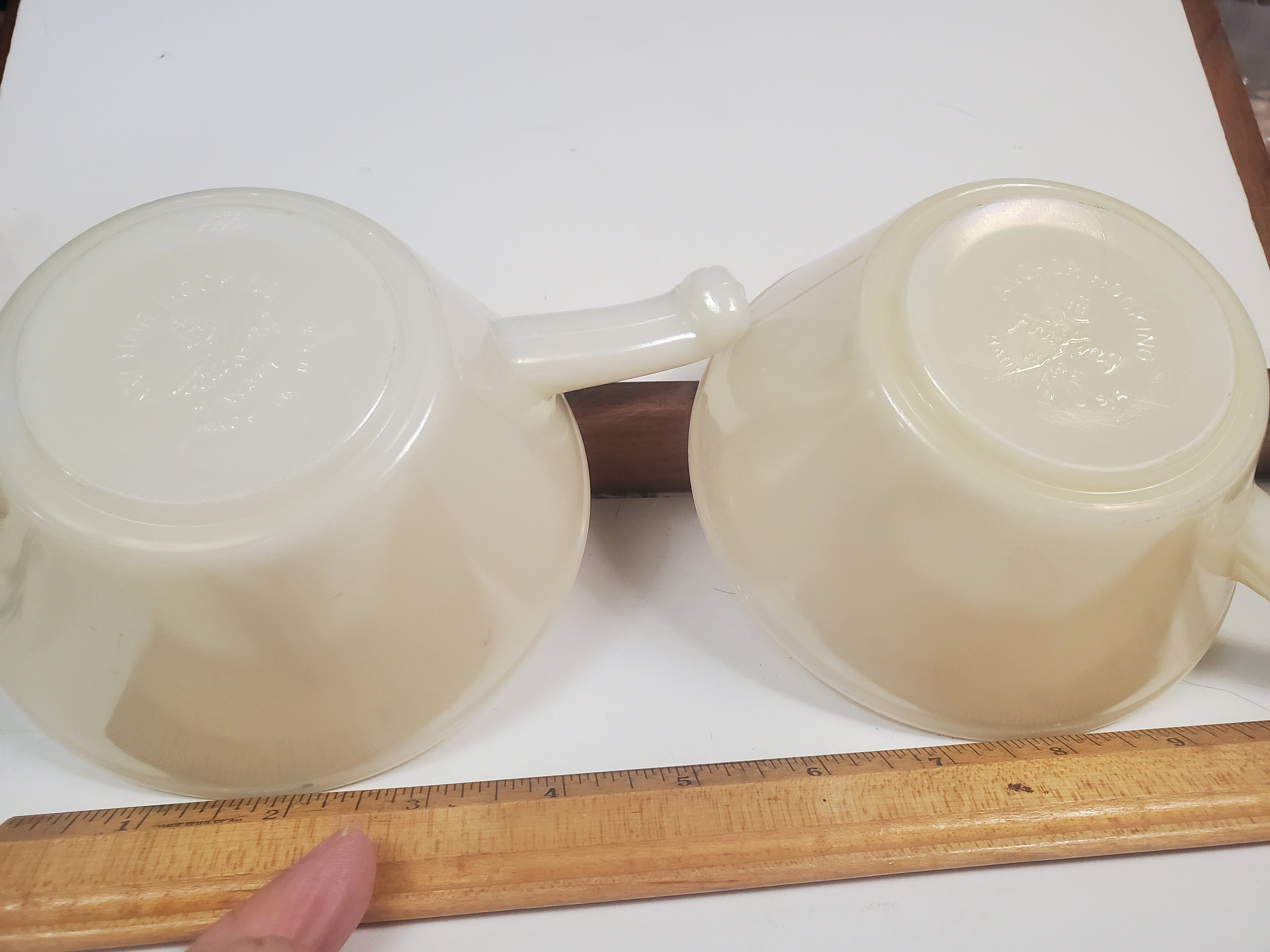 Vintage Fire King Shiny White Handle Bowl, Vintage Soup Handles Anchor Hocking Bowl Free Shipping