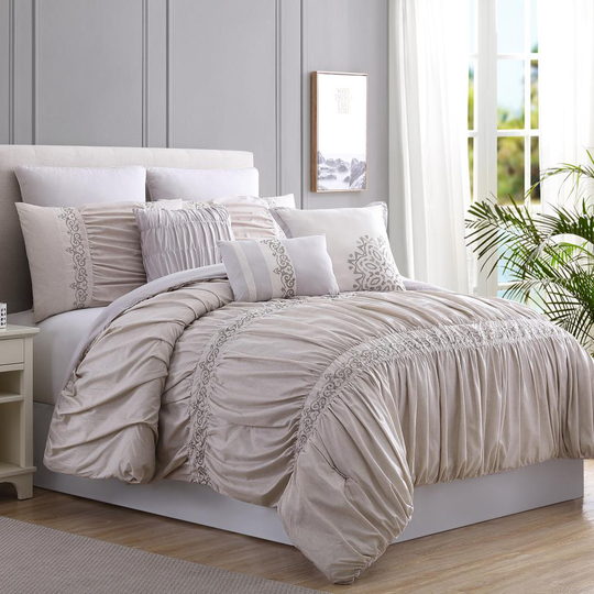 Amrapur Overseas Rialto Multi Abstract Reversible Queen Comforter (Blend with Polyester Fill) | 38EBJQCF-RLT-QN
