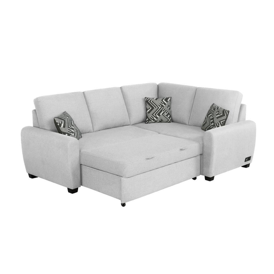 Serta Biera Modern Ivory Polyester/Blend Sofa in Off-White | SA3SSECIV
