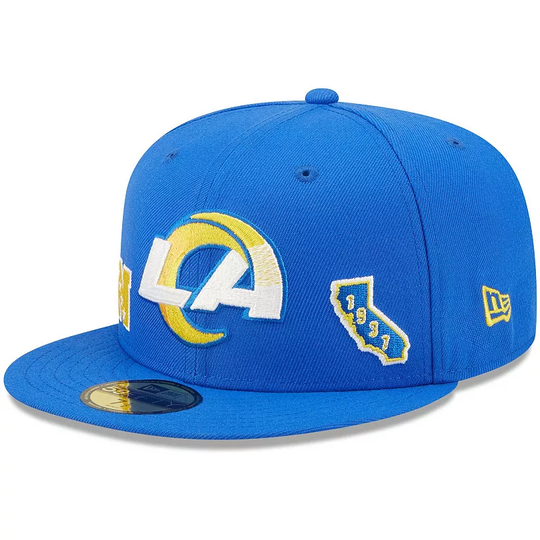 Men's New Era Royal Los Angeles Rams Identity 59FIFTY Fitted Hat, Size: 7 1/8, Blue