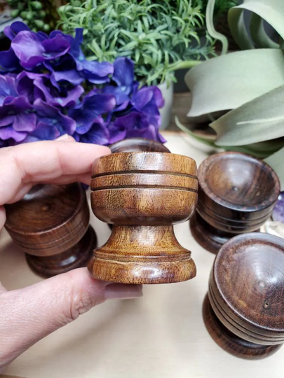 Crystal Sphere Stand, Wood Chalice Crystal Display, Ball Display Altar Decoration