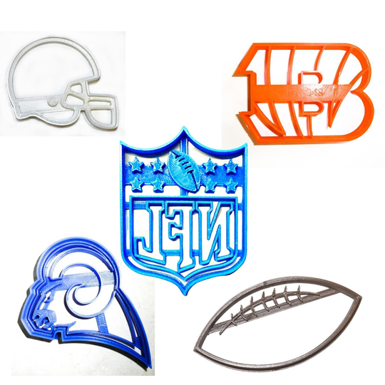 Super Bowl LVI Superbowl 2022 Bengals Rams Set of 5 Cookie Cutters USA PR1154