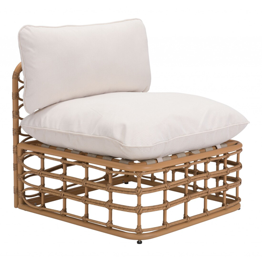 HomeRoots Industrial White Blend Contemporary Accent Chair | 4000391728