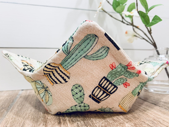 Cactus Bowl Cozy, Desert Decor, Cactus Gift, Housewarming Birthday Gift For Friend, Kitchen, Christmas Mother's Day
