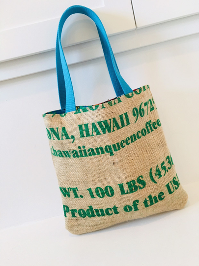 Mini Tote/Girls Coffee Sack Bag Hawaii Hawaiian Queen