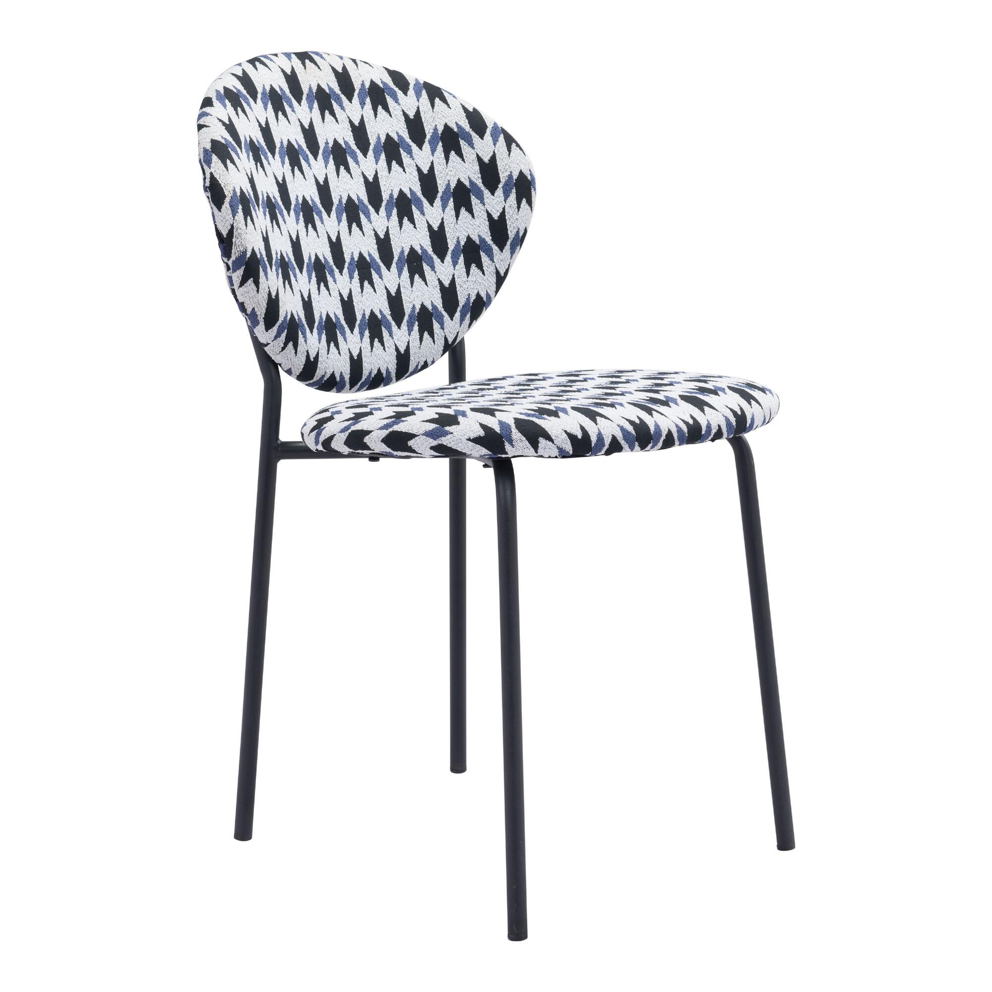 Print Eastview Upholstered Dining Chairs Set of 2: Blue by World Market