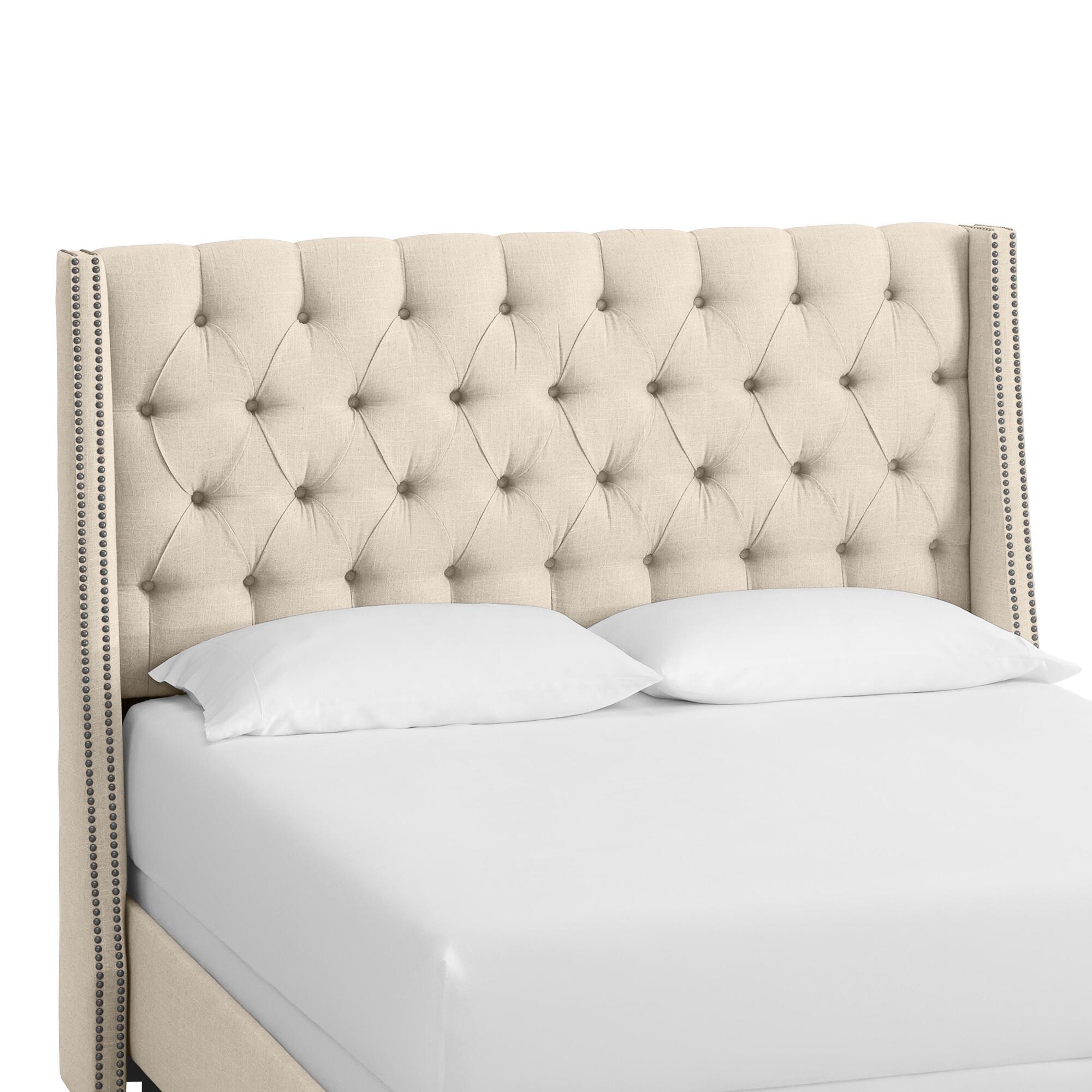 Linen Kellerman Upholstered Bed: Natural - Fabric - California King Bed by World Market