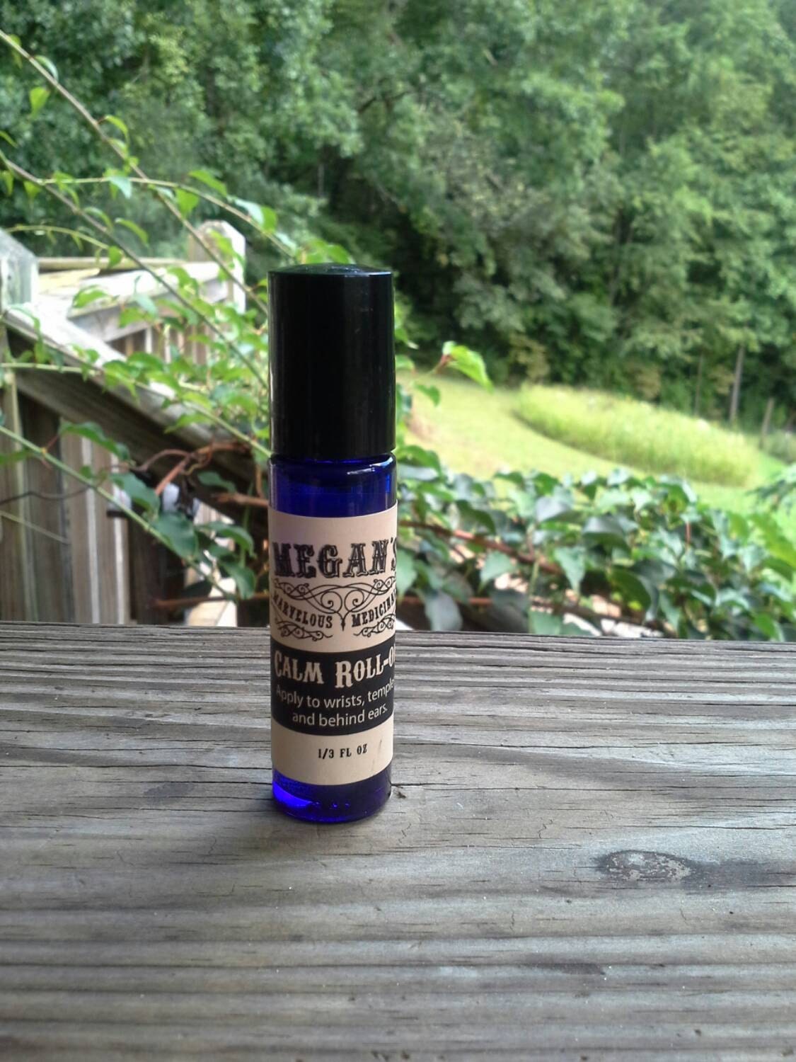 Calm Roll-On, Essential Oil Blend, Jojoba Oil, Therapeutic Grade Calm, Roll-On Bottle, Ready To Use, Calming